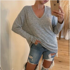 Ribbed Long Sleeve Heather Gray